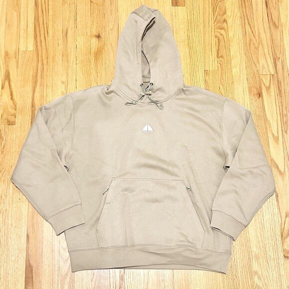 Nike ACG Therma-FIT Unisex Size L Khaki Fleece Loose Fit Pullover Hoodie - Picture 2 of 8